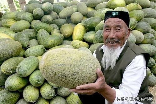 新疆老人吃哈密瓜的视频,哈密瓜盛宴共享幸福时光