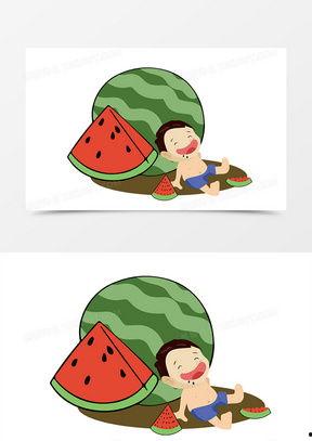 绘画吃瓜的男孩,描绘吃瓜男孩的纯真时光